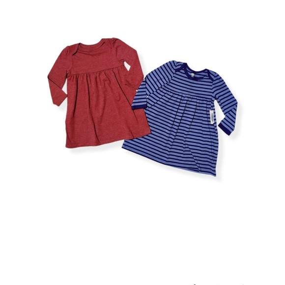 Old Navy Other - OLD NAVY set of 2 Long Sleeve Dresses, Baby Girl 18-24 mths